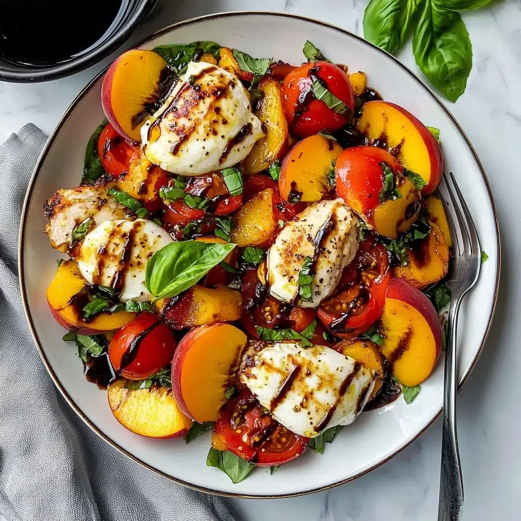 Skillet Caprese Peach Chicken Recipe - Recipe Image