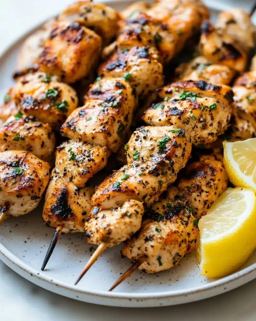 Garlic Parmesan Chicken Skewers Recipe