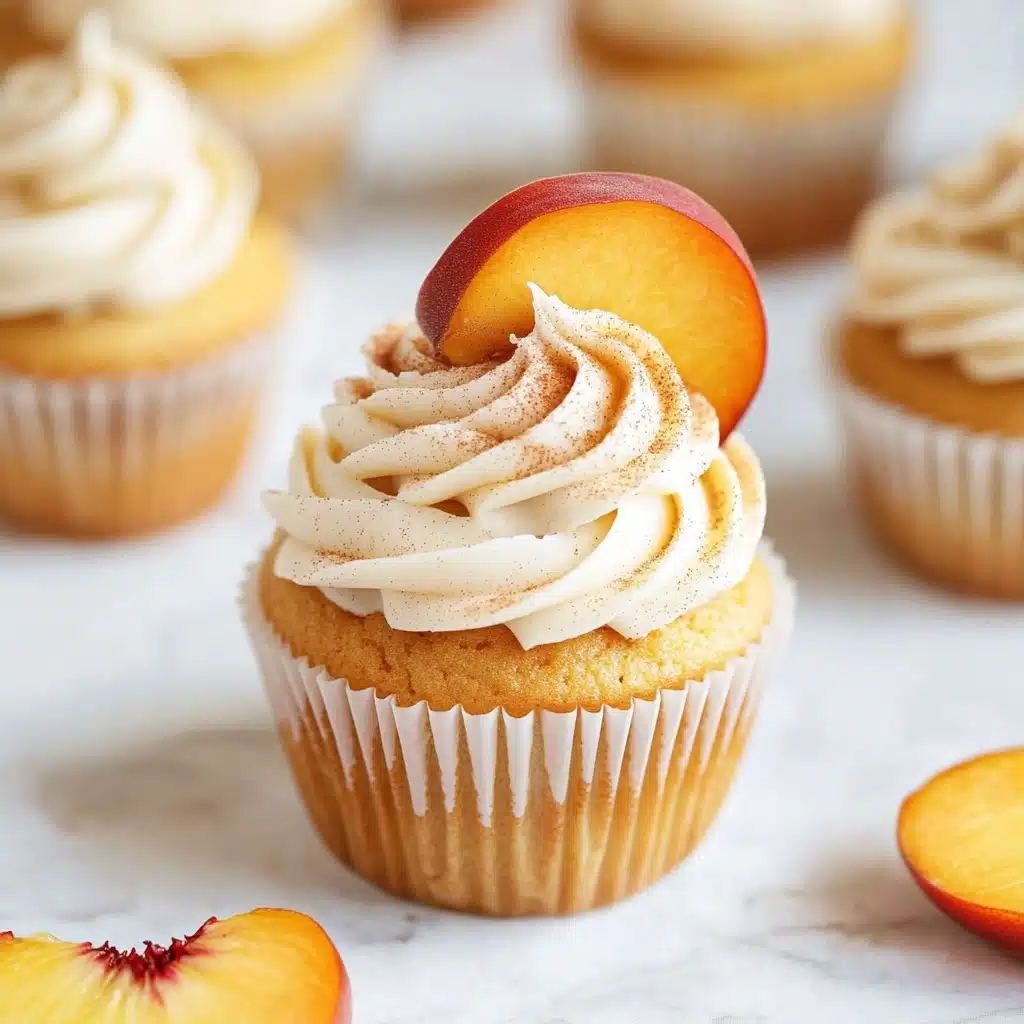 Peaches & Cream Cupcakes Recipe - Recipe Image