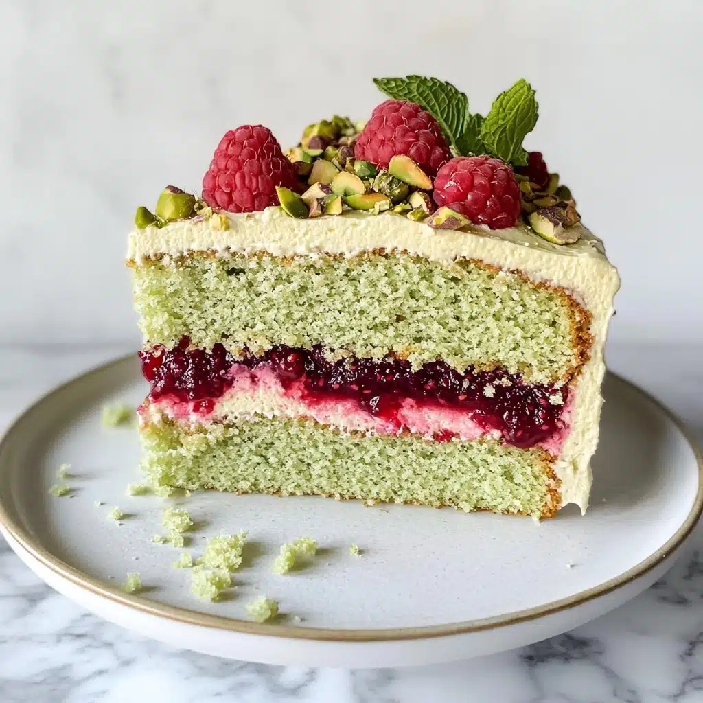 Pistachio Raspberry Cake Recipe - Recipe Image