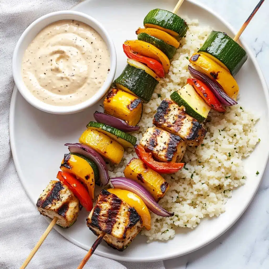 Grilled Veggie Halloumi Skewers Recipe - Recipe Image