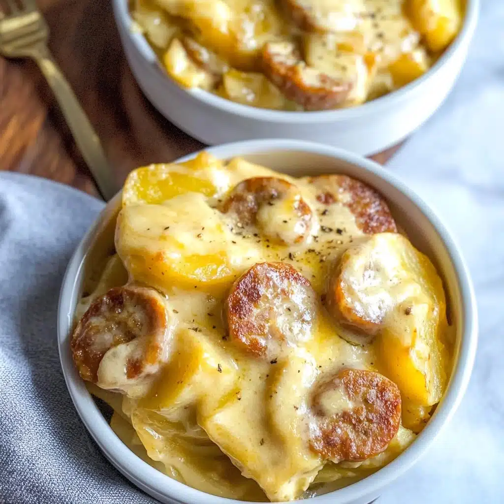 Cheesy Potato & Smoked Sausage Casserole Recipe - Recipe Image