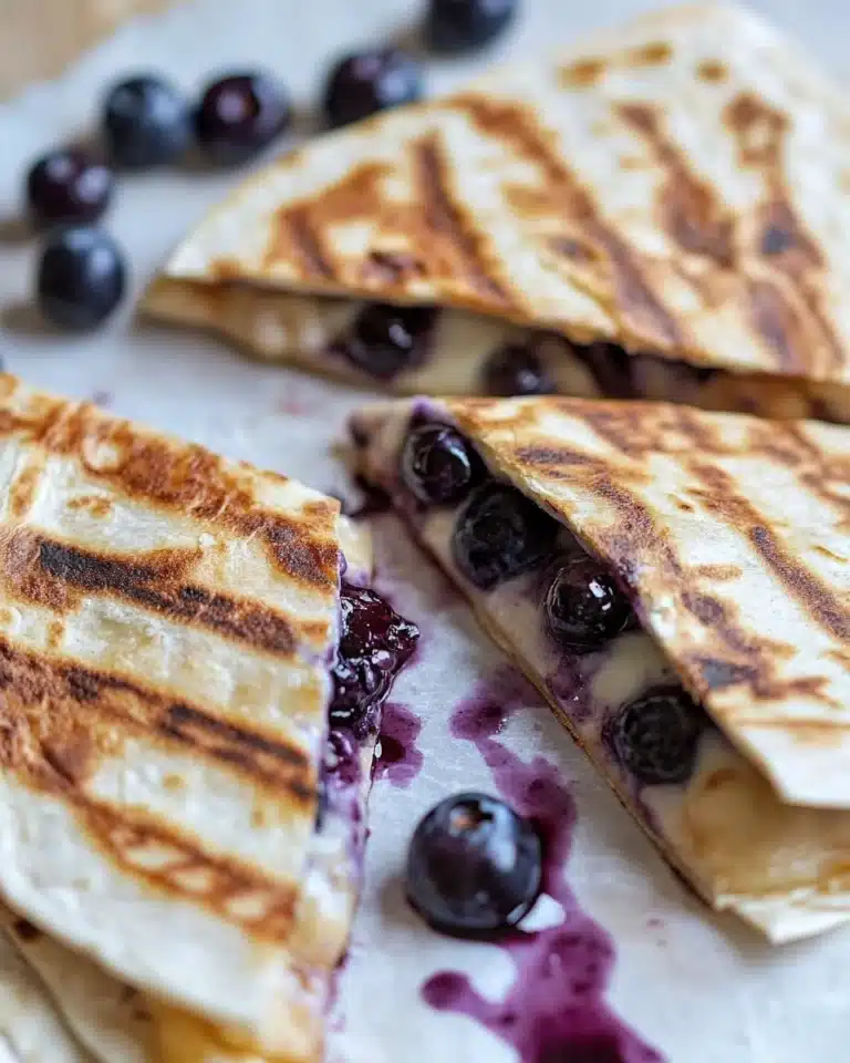 Blueberry Brie + Walnut Quesadilla Recipe
