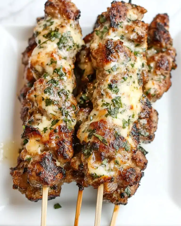 Ranch Garlic Parmesan Chicken Skewers Recipe