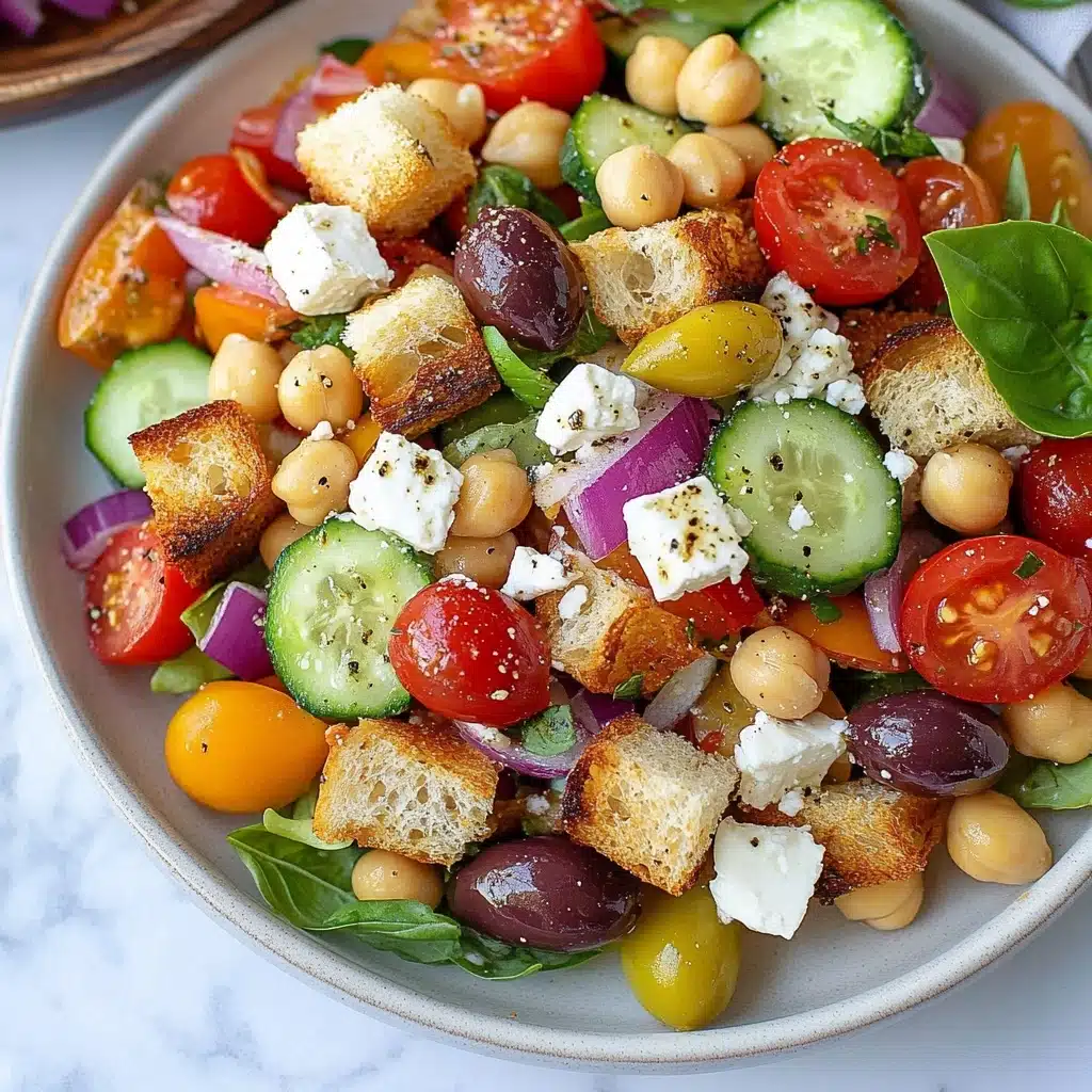 Greek Panzanella Salad Recipe - Recipe Image