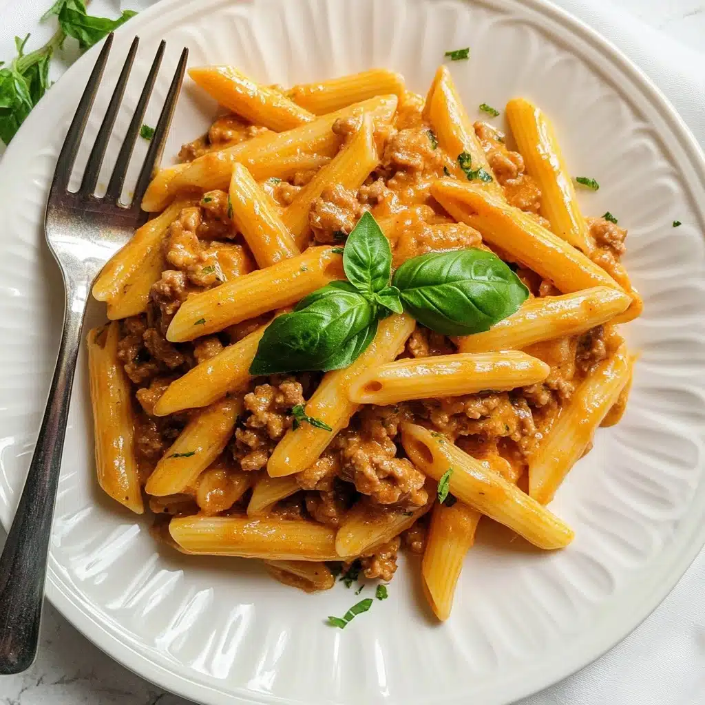 Creamy Beef Ragu with Penne Pasta Recipe - Recipe Image