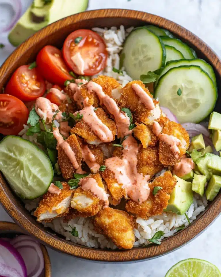 Crispy Bang Bang Chicken and Rice Bowls Recipe