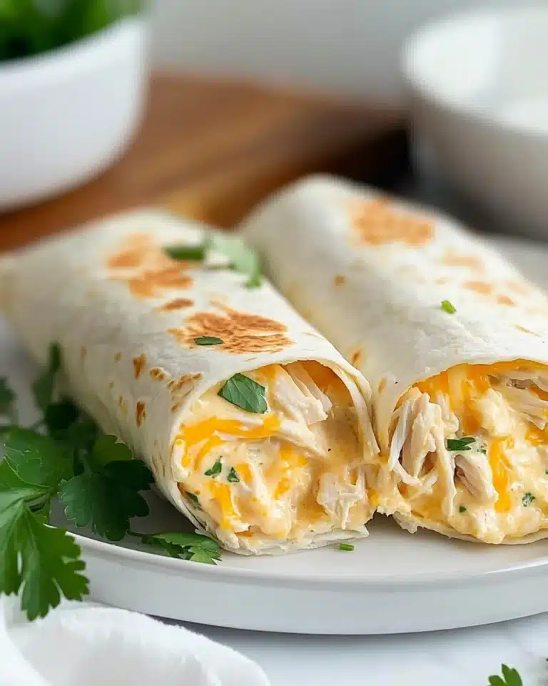 Cheesy Garlic Chicken Wrap Recipe