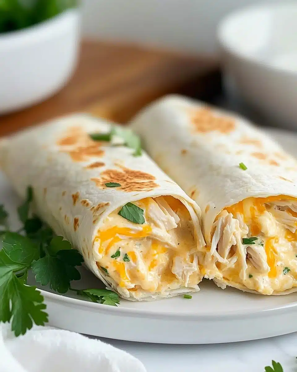 Cheesy Garlic Chicken Wrap Recipe