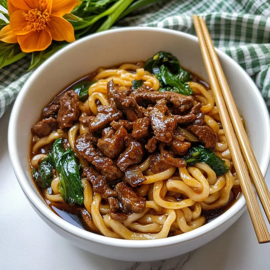 Simple Black Pepper Beef Udon Recipe - Recipe Image