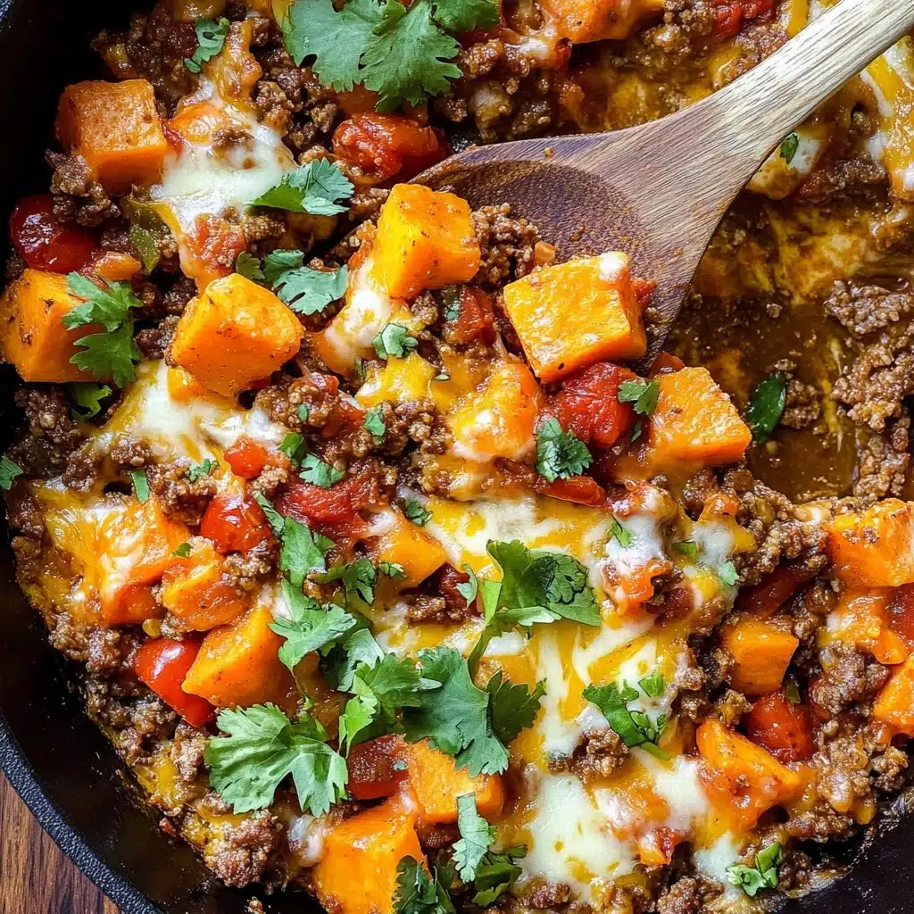 Southwest Ground Beef and Sweet Potato Skillet Recipe - Recipe Image
