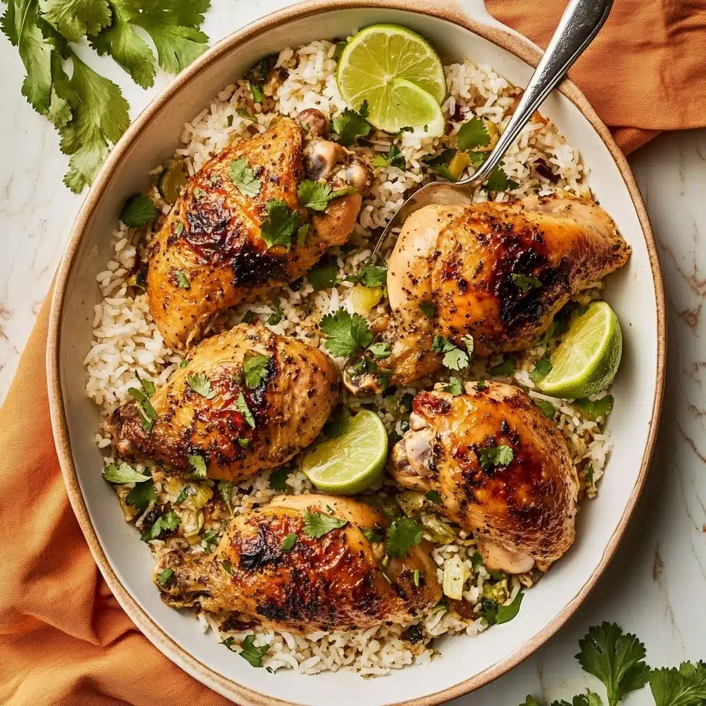 One-Pan Coconut Lime Chicken and Rice Recipe - Recipe Image