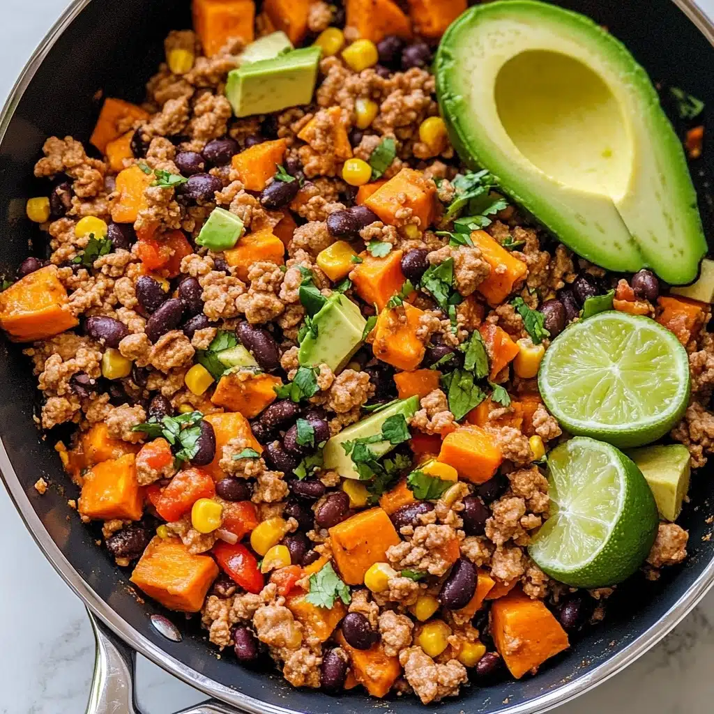 Ground Turkey Skillet with Sweet Potatoes and Black Bean Recipe - Recipe Image