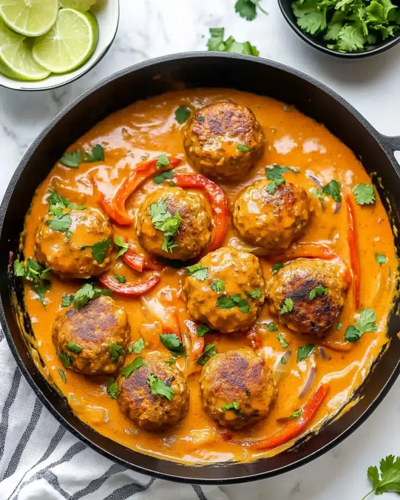 One-Pan Thai Chicken Meatballs Recipe