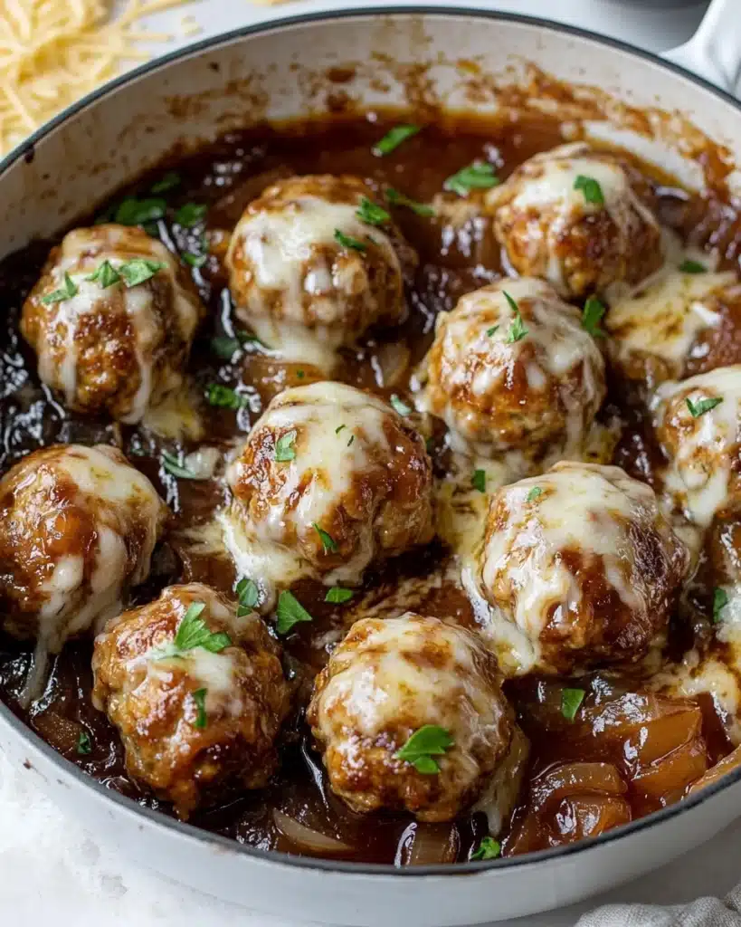 French Onion Chicken Meatballs Recipe