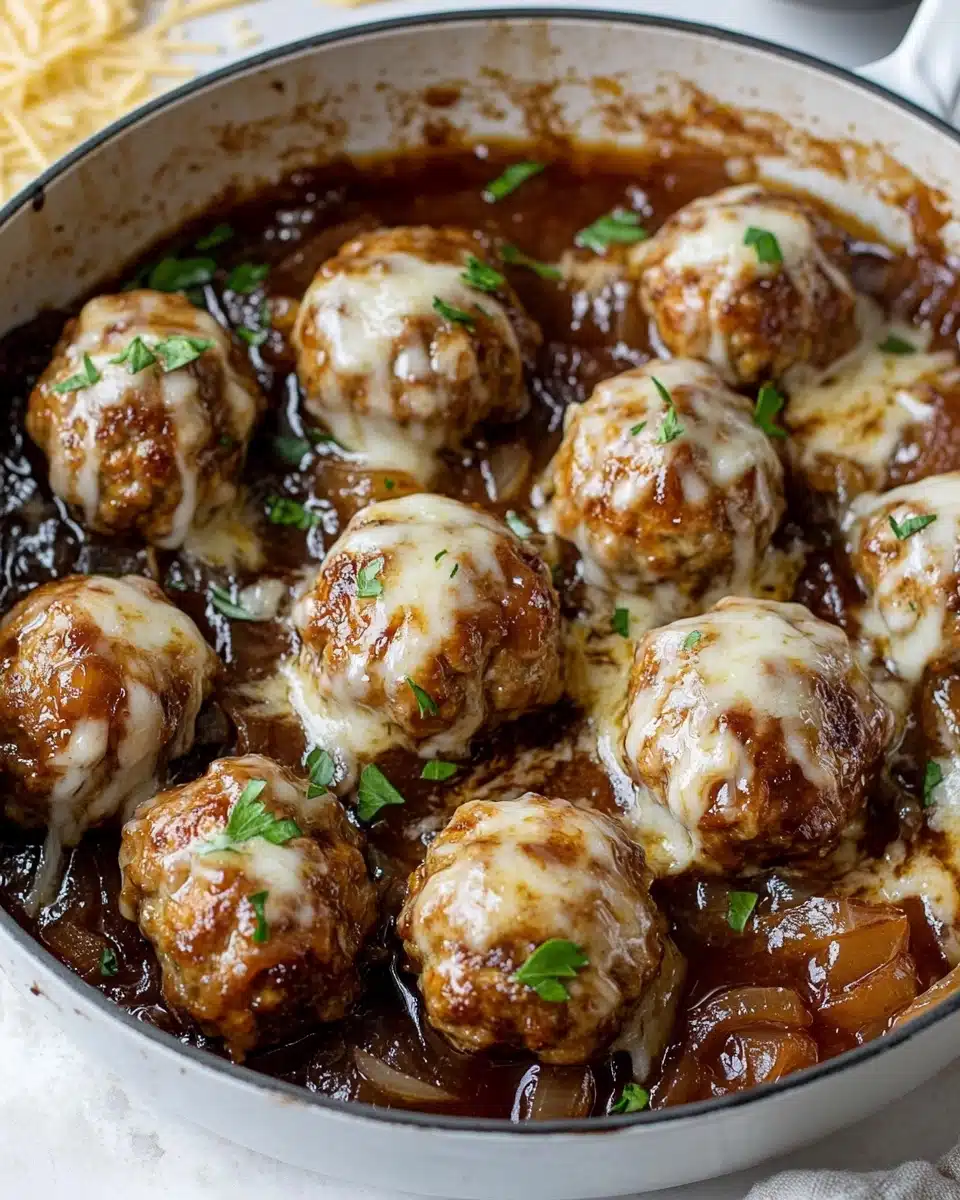 French Onion Chicken Meatballs Recipe