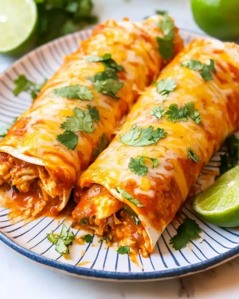 High Protein Chicken Enchiladas Recipe