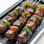 Honey Bourbon Steak Skewers Recipe