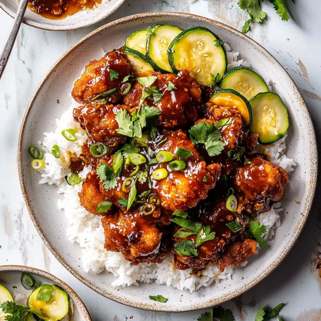 Sheet Pan Hot Honey Garlic Chicken and Zucchini Recipe - Recipe Image