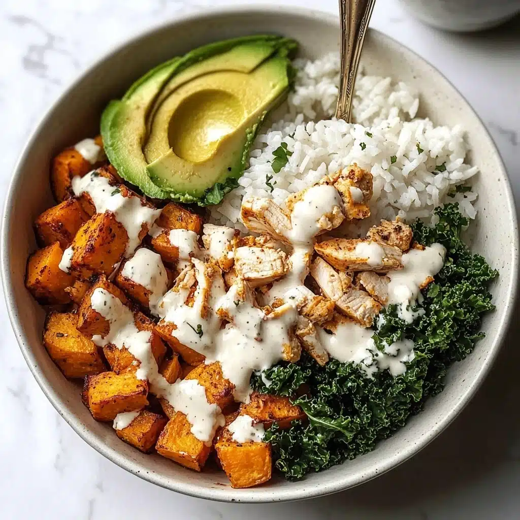 Roasted Chicken, Sweet Potato, and Kale Bowls Recipe - Recipe Image