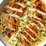 Creamy Parmesan Orzo with Chicken and Asparagus Recipe