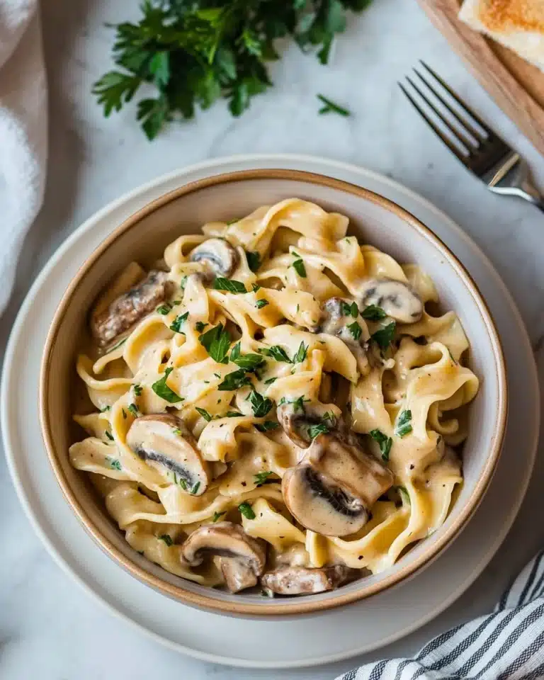 Creamy Vegan Mushroom Stroganoff Recipe