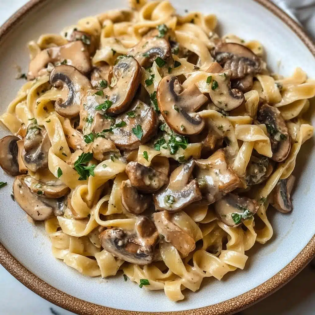 Creamy Vegan Mushroom Stroganoff Recipe - Recipe Image