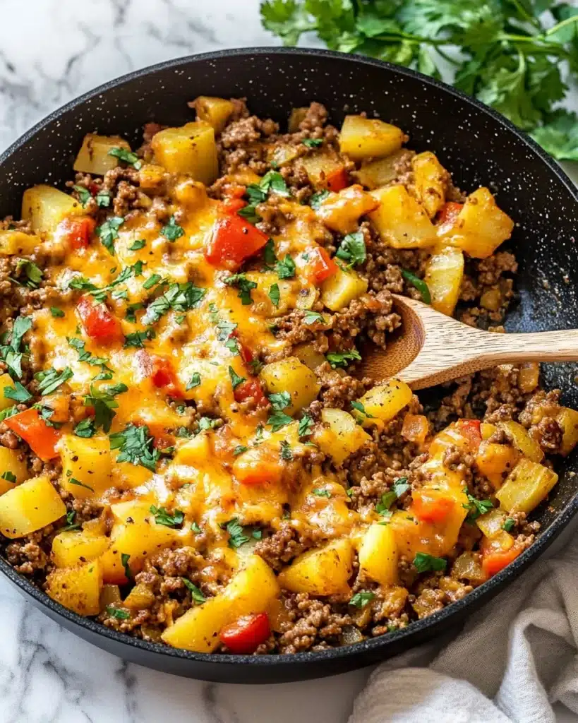 Mexican Ground Beef and Potato Skillet Recipe
