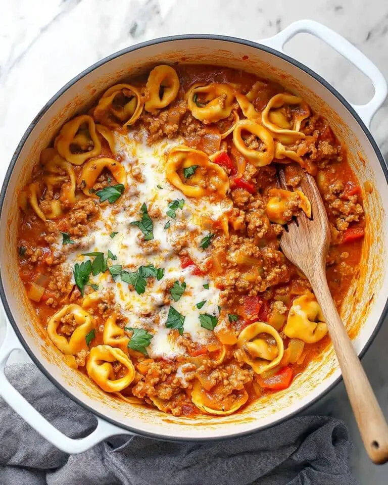 One Pot Ground Chicken Fajita Pasta Recipe
