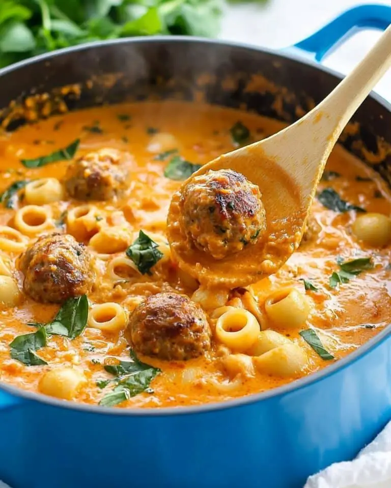 Hearty Meatball Soup with Spinach and Ricotta Recipe