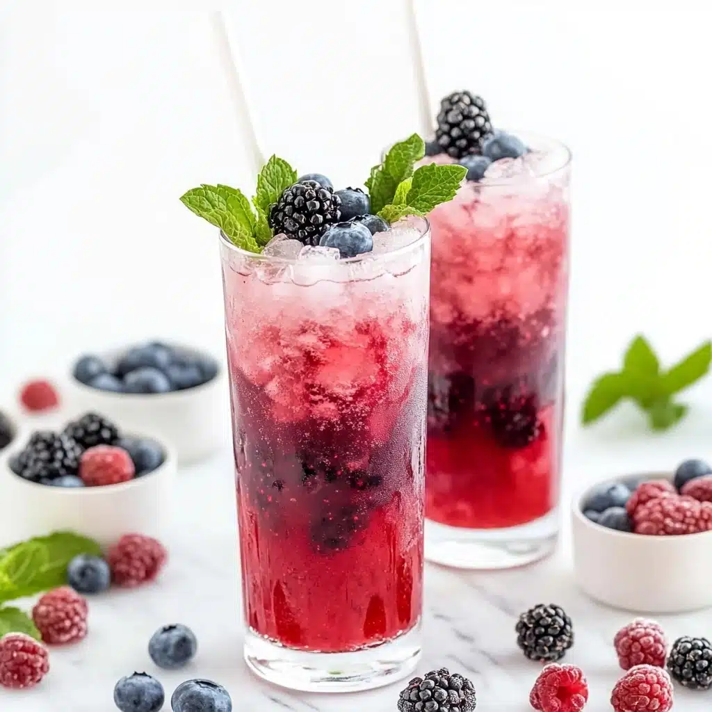 Red, White and Blue Mojito Recipe - Recipe Image