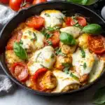 Skillet Caprese Peach Chicken Recipe