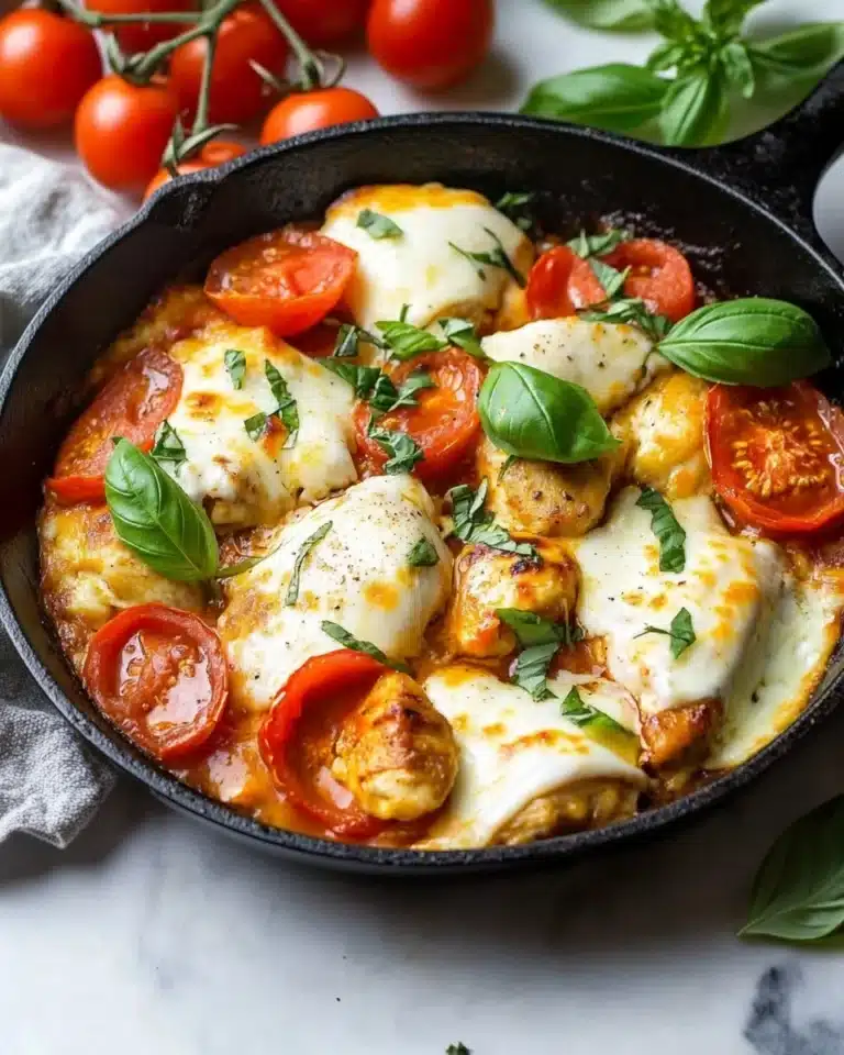 Skillet Caprese Peach Chicken Recipe