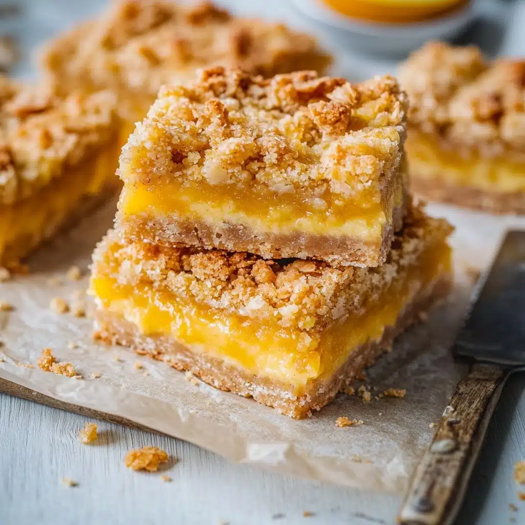 Peaches and Cream Crumble Bars Recipe - Recipe Image