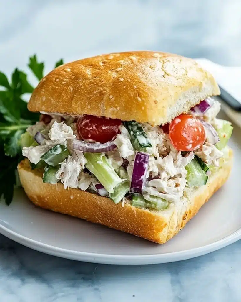 Greek Chicken Salad Sandwiches Recipe
