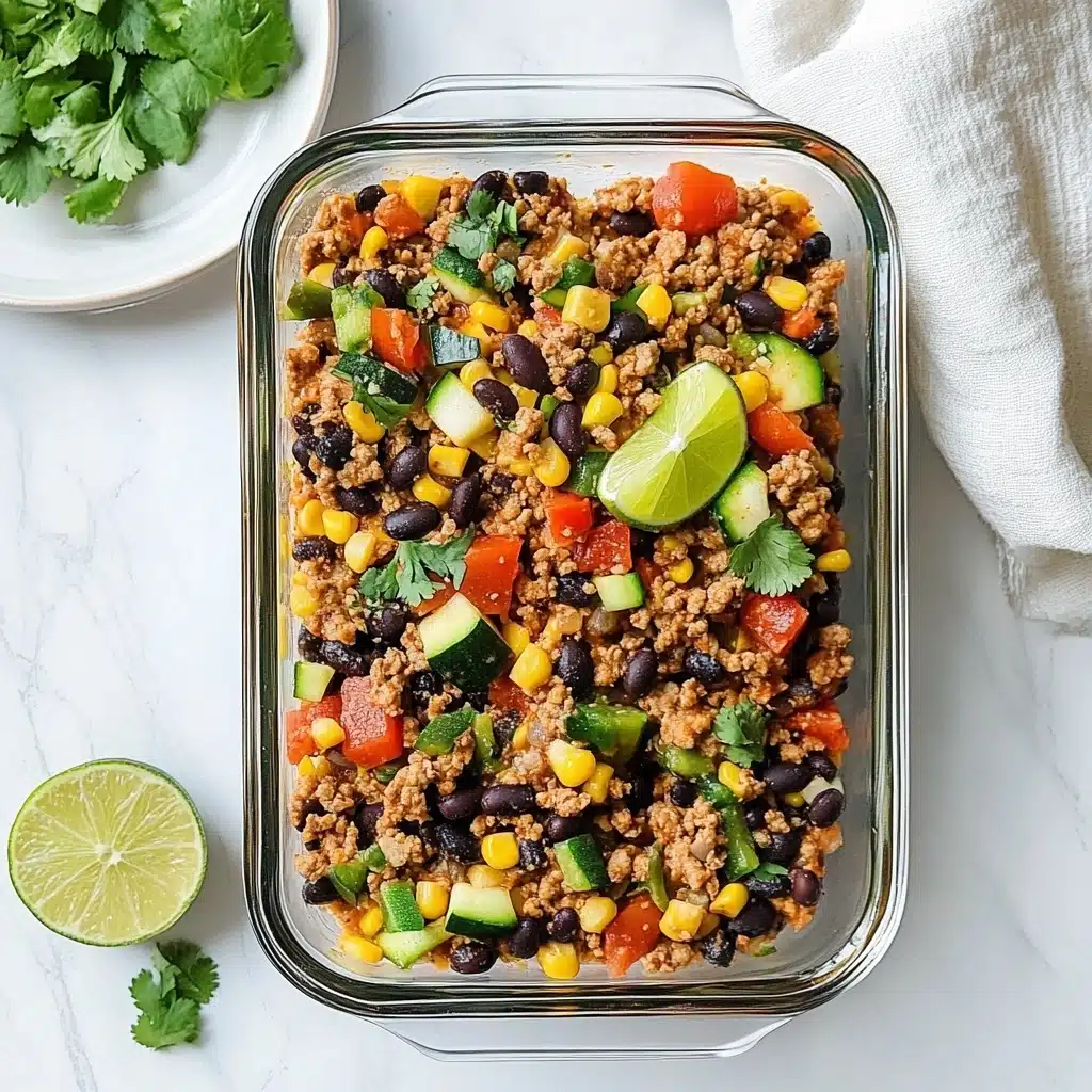 Ground Turkey Skillet with Zucchini, Corn, Black Beans and Tomato Recipe - Recipe Image