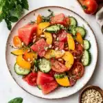 Summer Peach Watermelon Salad Recipe