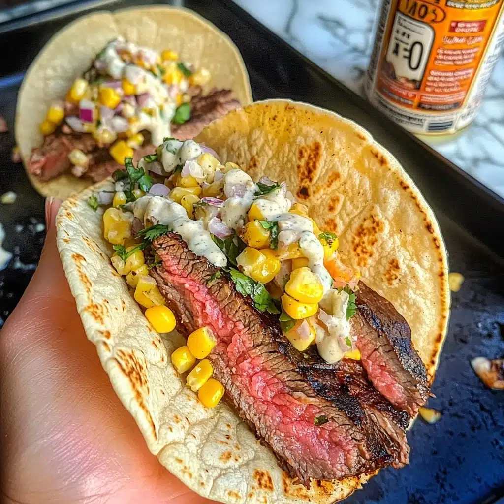 Grilled Elote Steak Tacos Recipe - Recipe Image
