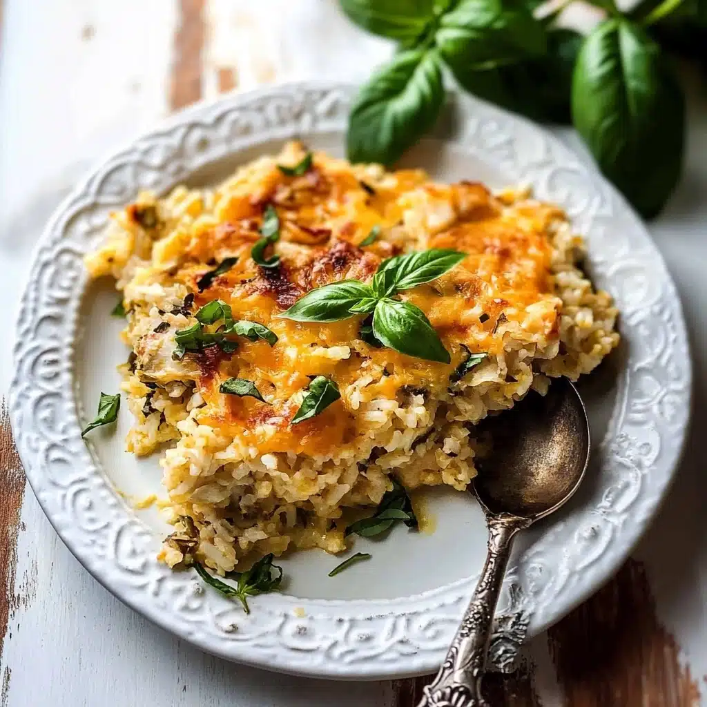 Cheesy Zucchini Chicken and Rice Bake Recipe - Recipe Image
