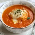 Creamy Tomato Soup with Cheddar Dumplings Recipe