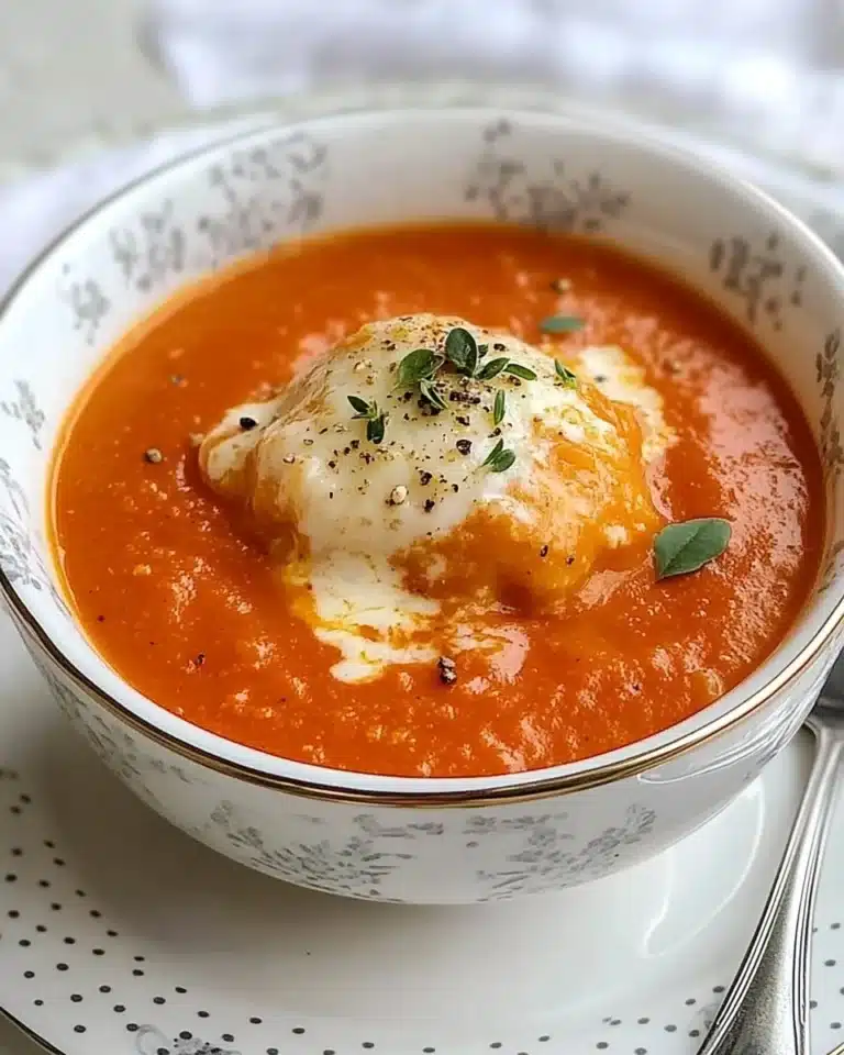 Creamy Tomato Soup with Cheddar Dumplings Recipe