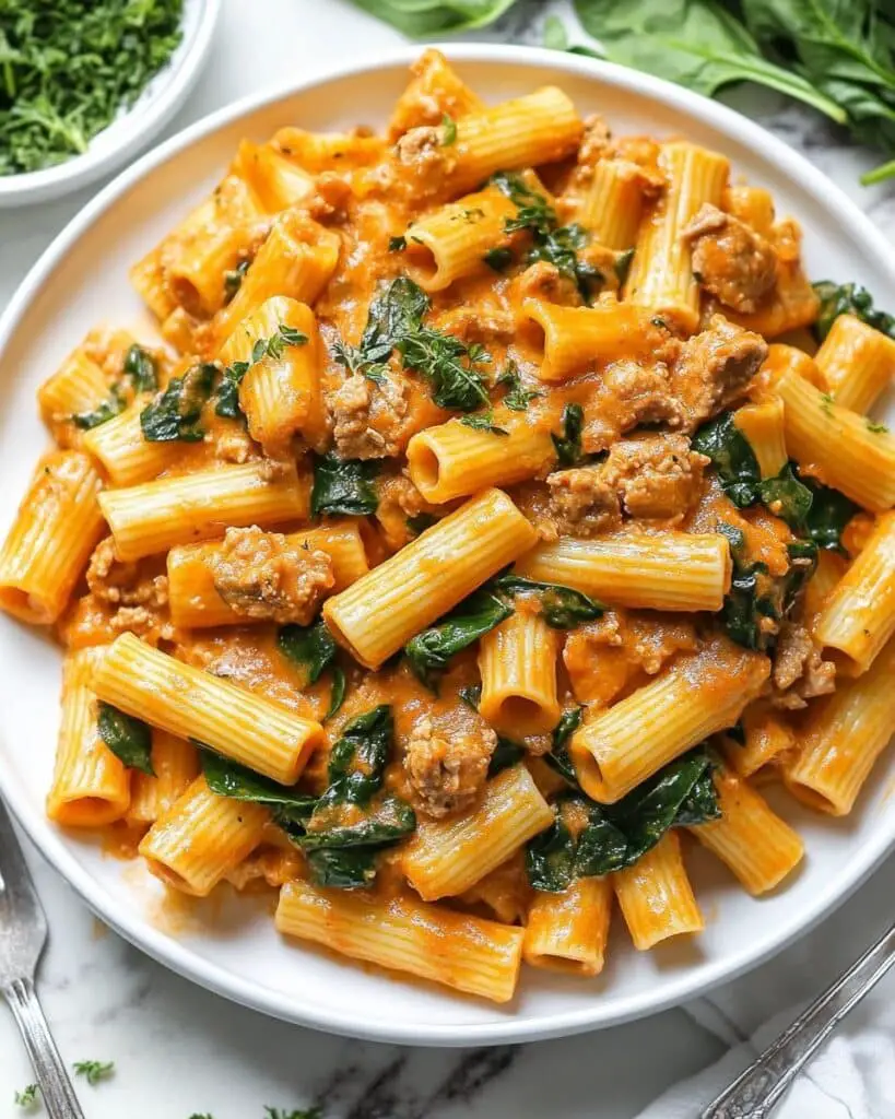 Creamy Sausage Rigatoni (One-Pan, 30-Minute Meal) Recipe