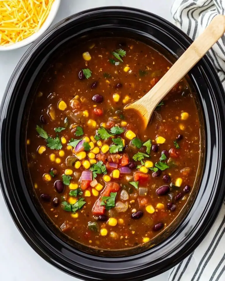 Easy Slow Cooker Taco Soup Recipe