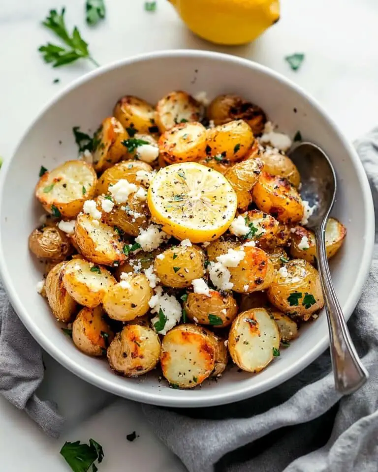 Greek Roast Potatoes with Lemon, Feta, and Fresh Herbs Recipe