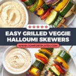 Grilled Veggie Halloumi Skewers Recipe
