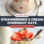 Strawberries and Cream Overnight Oats Recipe