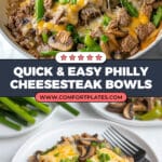 Philly Cheesesteak Bowls Recipe
