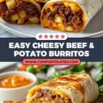 Cheesy Potato Burritos with Beef Recipe