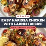 Harissa Chicken with Labneh, Roasted Red Peppers and Red Onion Recipe