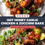 Sheet Pan Hot Honey Garlic Chicken and Zucchini Recipe